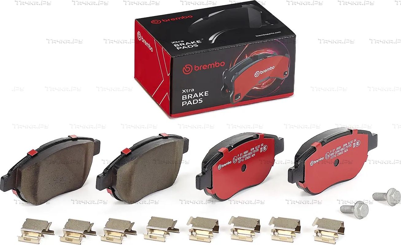 Тормозные колодки Brembo XTRA LINE передние для Citroen C4 II 2006-2011. Артикул P 61 068X