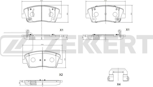 Тормозные колодки Zekkert. Артикул BS-1444