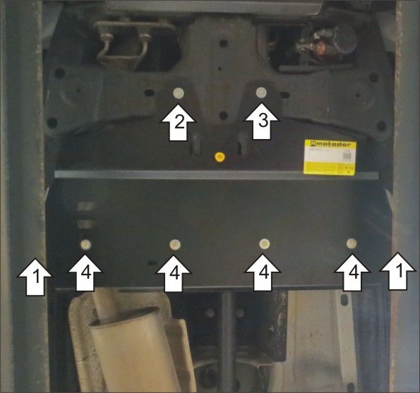 Защита Мотодор для РК Volkswagen Amarok I рестайлинг 2016-2026. Артикул 12724