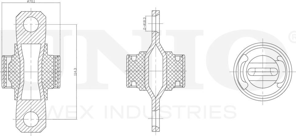 Сайлентблок рычага подвески (Unio). Артикул RMP-20560