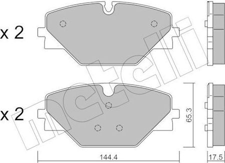 Тормозные колодки Metelli. Артикул 22-1393-0
