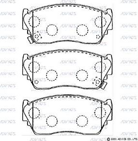 Тормозные колодки Advics передние для Oldsmobile Cutlass Supreme 1990-1997. Артикул SN555P