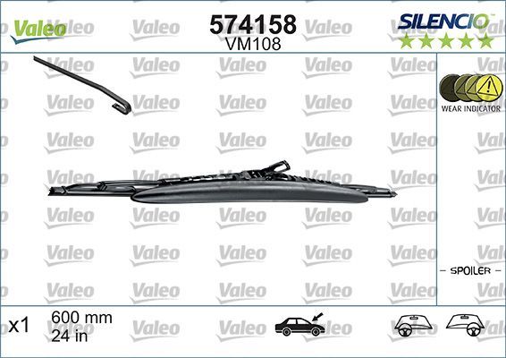 Щетка стеклоочистителя (дворник) Valeo Silencio Conventional. Артикул 574158