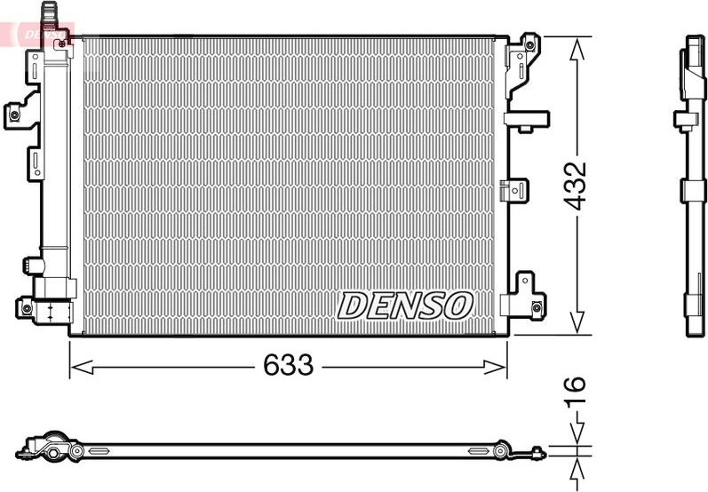 Радиатор кондиционера (конденсатор) Denso. Артикул DCN33012