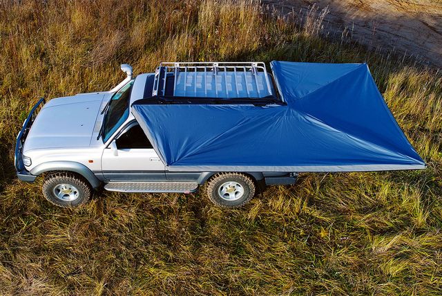 Маркиза автомобильная РИФ веерная безопорная 2х2,3 м (левая). Артикул RIFAV042023801