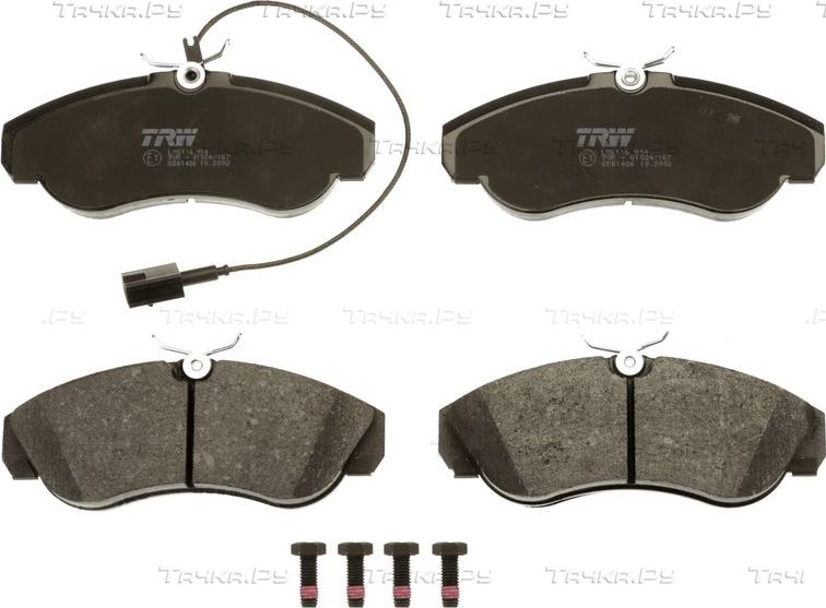 Тормозные колодки TRW передние для Citroen Jumper I 1994-2002. Артикул GDB1426