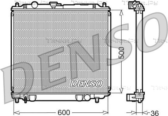 Радиатор охлаждения двигателя Denso для Mitsubishi Pajero II 1994-1999. Артикул DRM45014