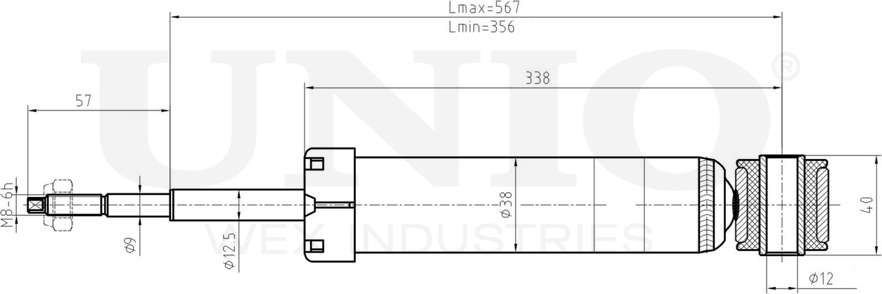 Амортизатор подвески (Unio). Артикул SAB-20046