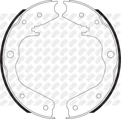 Тормозные колодки (стояночная тормозная система) NiBK. Артикул FN83001