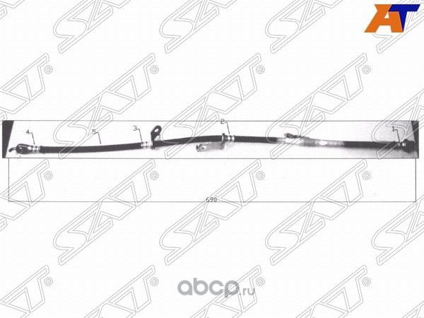 Шланг тормозной передний Таиланд TOYOTA AURISBL (SAT). Артикул ST9094702E33