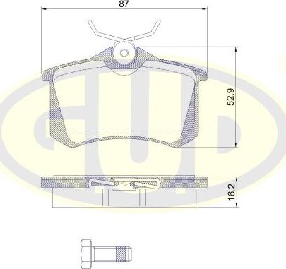 Тормозные колодки G.U.D.. Артикул GBP880107