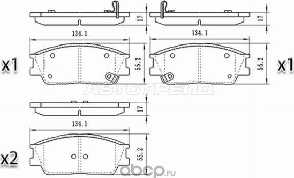 Колодки тормозные перед HYUNDAI CRETA 21-KIA SOUL (SAT). Артикул ST280171