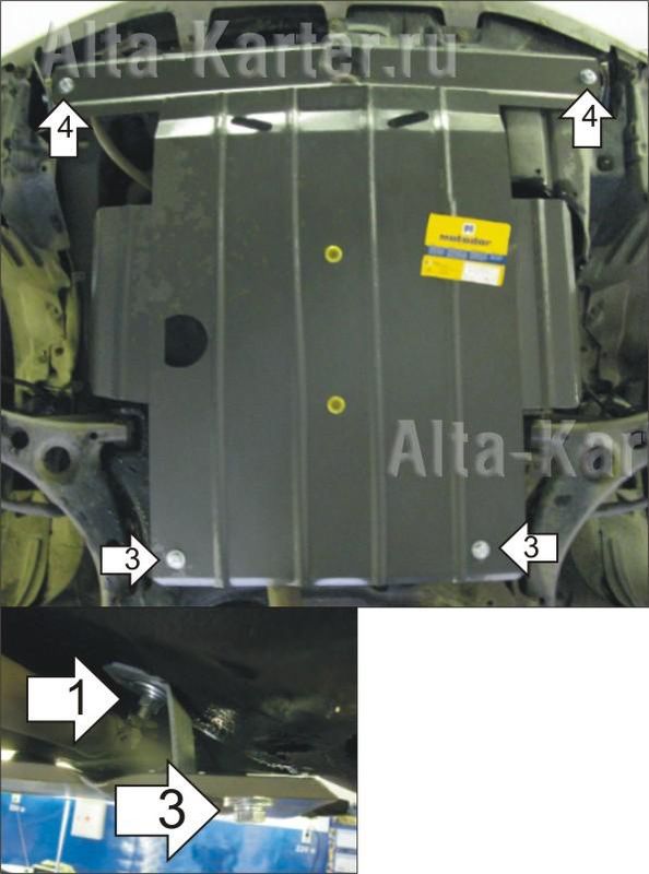 Защита Мотодор для картера Toyota Picnic 1996-2001. Артикул 02515