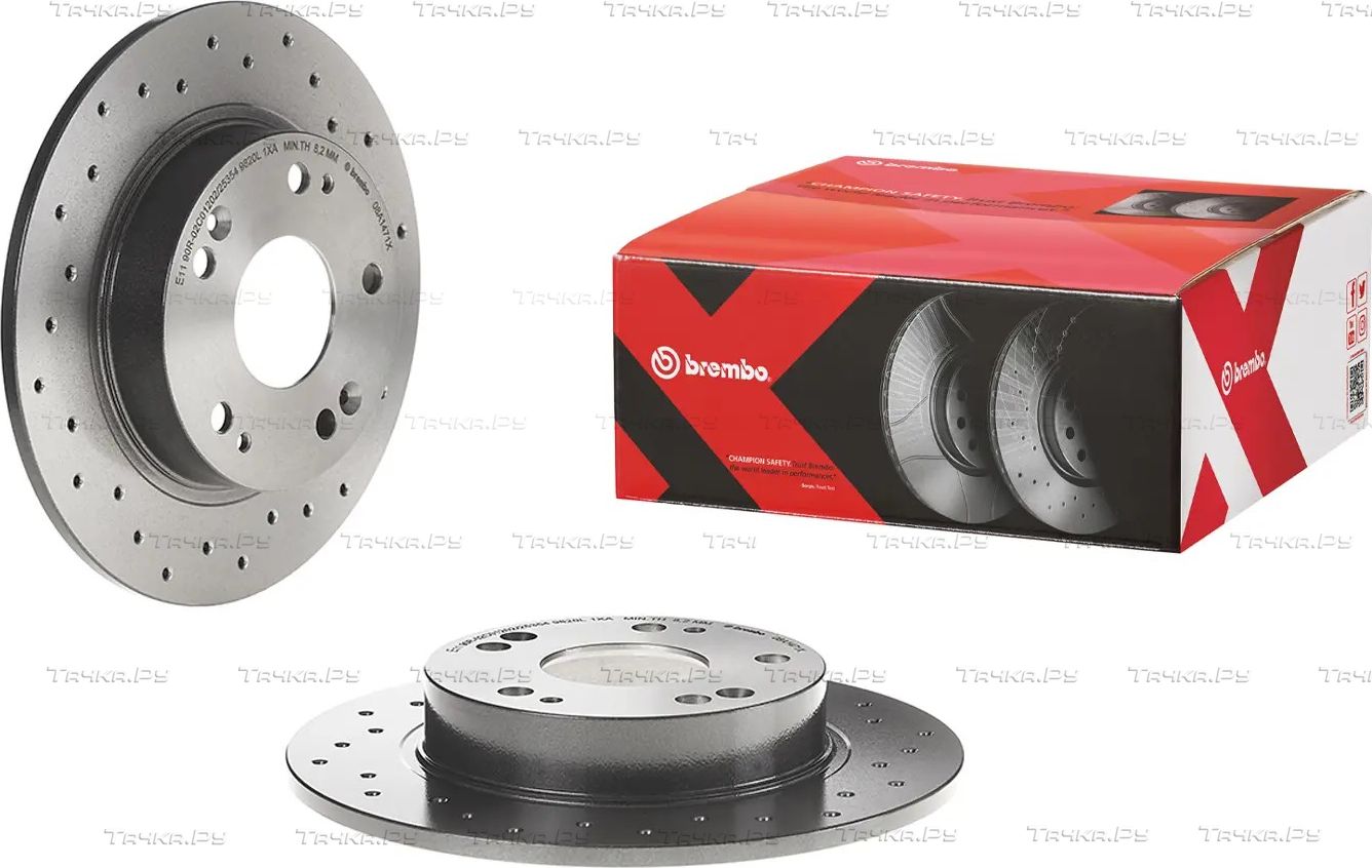 Тормозной диск Brembo XTRA задний для Honda Civic VIII 2005-2012. Артикул 08.A147.1X