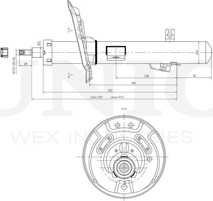 Амортизатор подвески (Unio). Артикул SAB-10369