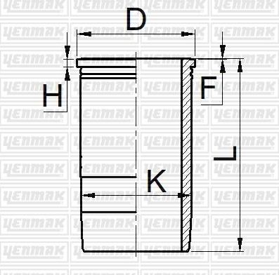 Гильза цилиндра Yenmak для MAN NL 1995-2026. Артикул 51-05598-000