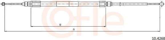 Трос ручника (тросик ручного тормоза) Cofle задний левый для BMW X3 I (E83) 2003-2011. Артикул 10.4268