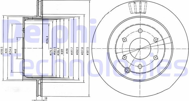 Тормозной диск Delphi. Артикул BG4174