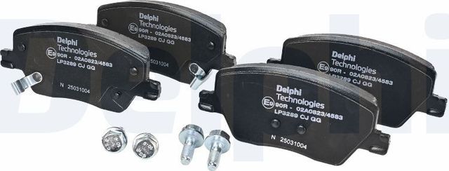 Тормозные колодки Delphi (Low-Metallic) передние для Fiat Tipo 356 2015-2026. Артикул LP3289