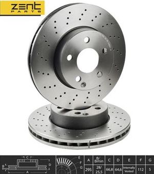 Тормозной диск Zentparts. Артикул Z06086