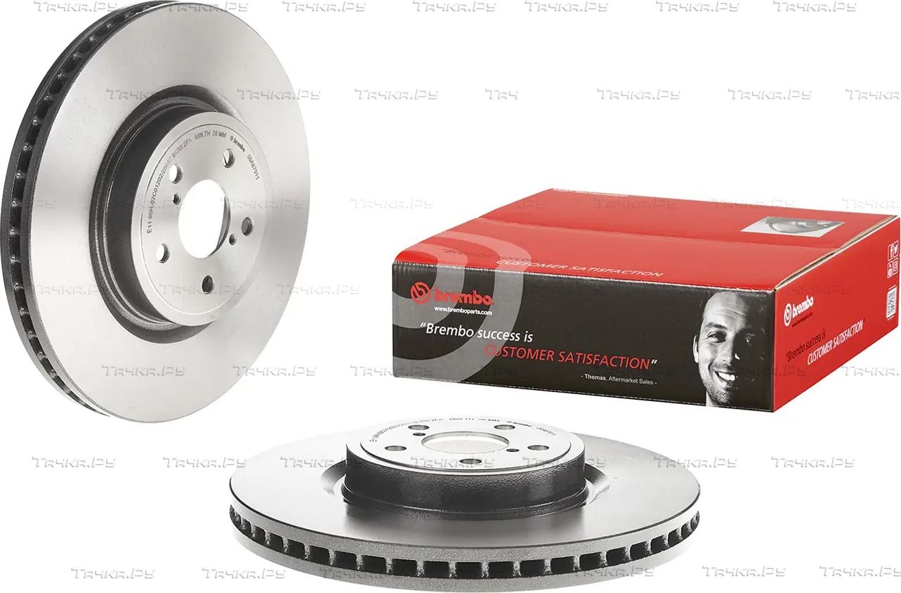Тормозной диск Brembo UV Coated передний для Subaru Forester IV 2012-2018. Артикул 09.A870.11
