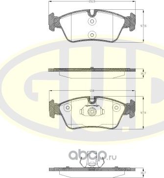 Тормозные колодки G.U.D.. Артикул GBP038440