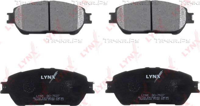 Тормозные колодки LYNXauto передние для Lexus ES III 2001-2006. Артикул BD-7537