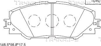 Тормозные колодки Asimco передние для Toyota Matrix II (E140) 2008-2014. Артикул KD2773