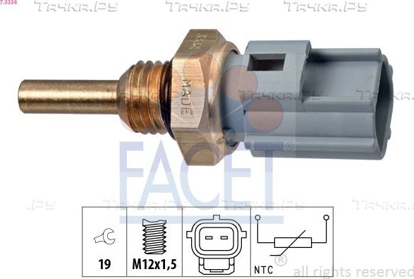 Датчик температуры охлаждающей жидкости Facet Made in Italy - OE Equivalent для Suzuki Ignis II (HR) 2003-2008. Артикул 7.3334