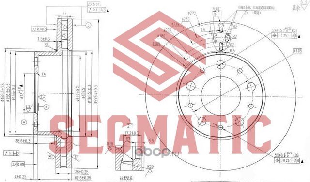 Диск тормозной (Segmatic). Артикул SBD30093210