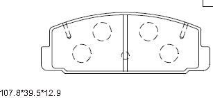 Тормозные колодки Asimco задние для Mazda RX-7 I (SA) 1981-1986. Артикул KD3791