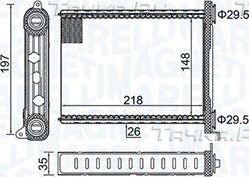 Радиатор отопителя (печки) Magneti Marelli для Renault Trafic III 2014-2026. Артикул 350218464000