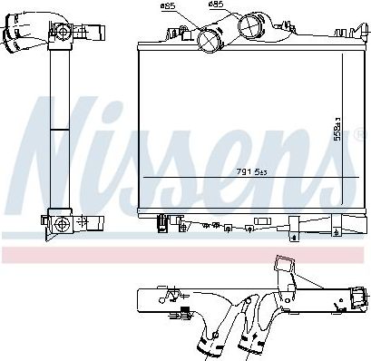 Интеркулер Nissens для Mercedes-Benz Atego 2 2004-2014. Артикул 97038