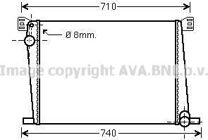 Интеркулер AVA для BMW 4 F32/F33/F36 2014-2024. Артикул BW4468