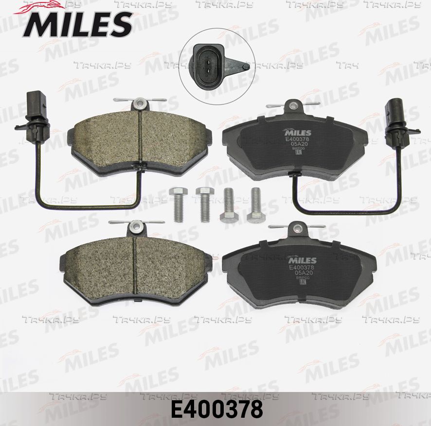 Тормозные колодки Miles (Low-Metallic) для Audi A4 I (B5) 1994-2001. Артикул E400378