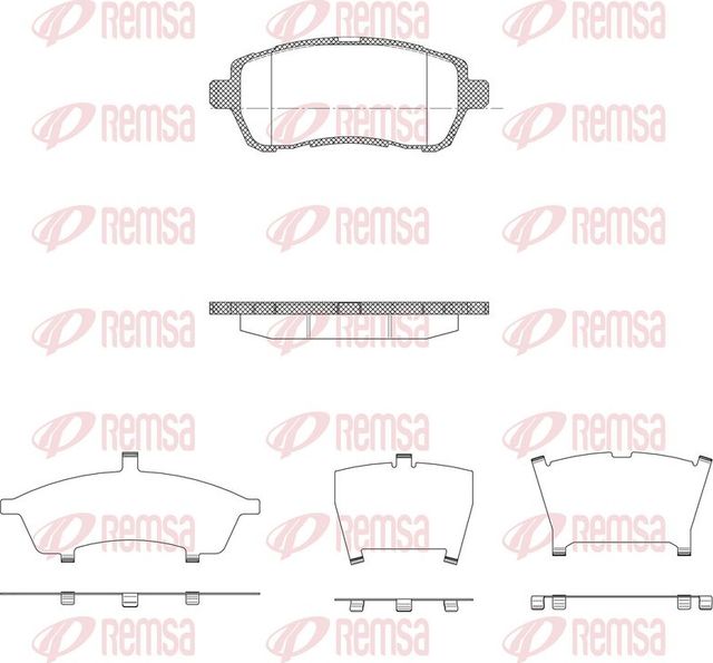 Тормозные колодки Remsa передние для Ford Fiesta VI 2008-2019. Артикул 1281.10
