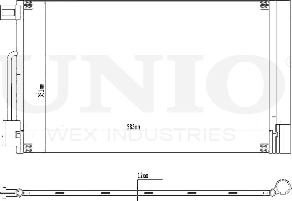 Радиатор кондиционера (Unio). Артикул RAD-30032