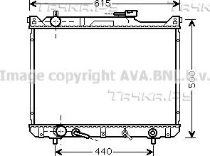 Радиатор охлаждения двигателя AVA. Артикул SZ2073