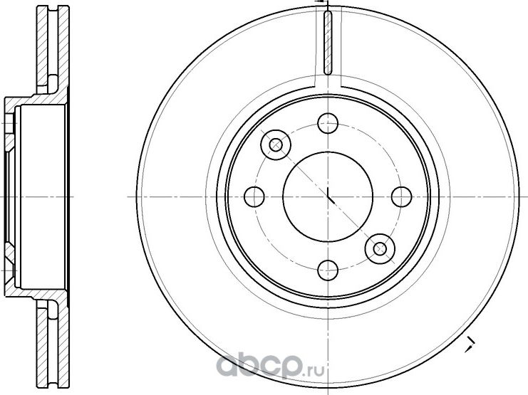 Диск тормозной вентилируемый (G-Brake). Артикул GR20161