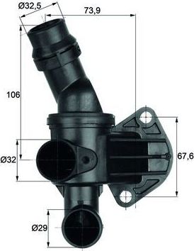 Термостат Mahle Behr для Audi S3 II (8P) 2006-2013. Артикул TI 6 80