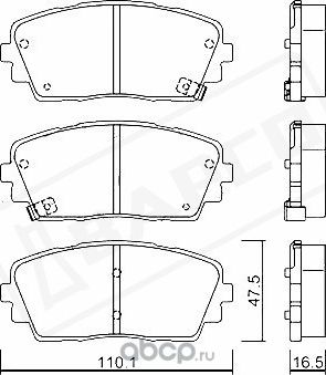 Колодки тормозные дисковые пер. KIA PICANTO (TA) 1.0 LPG (Bapco) Bapco. Артикул BP0673