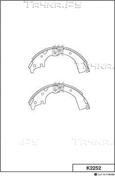 Тормозные колодки MK Kashiyama задние для Toyota Cressida II (X50, X60) 1982-1985. Артикул K2252