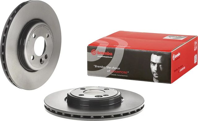 Тормозной диск Brembo PRIME LINE - UV Coated передний для MINI Hatch I ((R50, R53) 2001-2006. Артикул 09.A047.41