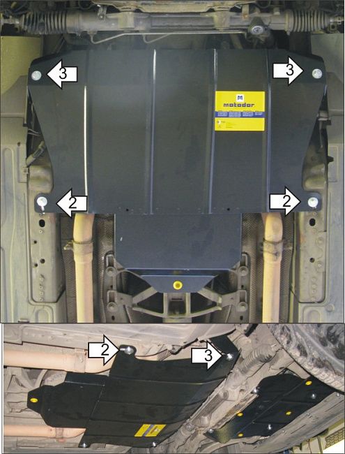 Защита Мотодор для КПП Jaguar XJ III 2003-2009. Артикул 05802