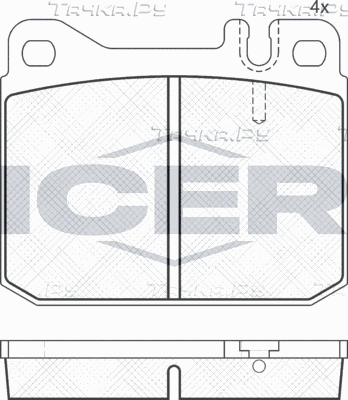 Тормозные колодки Icer. Артикул 180197
