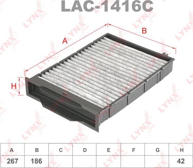 Салонный фильтр LYNXauto. Артикул LAC-1416C