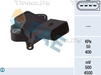Датчик абсолютного давления (ДАД, MAP) FAE для Volkswagen Polo V 2014-2026. Артикул 15150