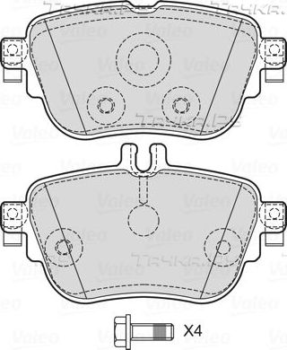 Тормозные колодки Valeo. Артикул 601740