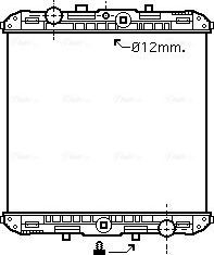 Радиатор охлаждения двигателя AVA. Артикул DF2004N