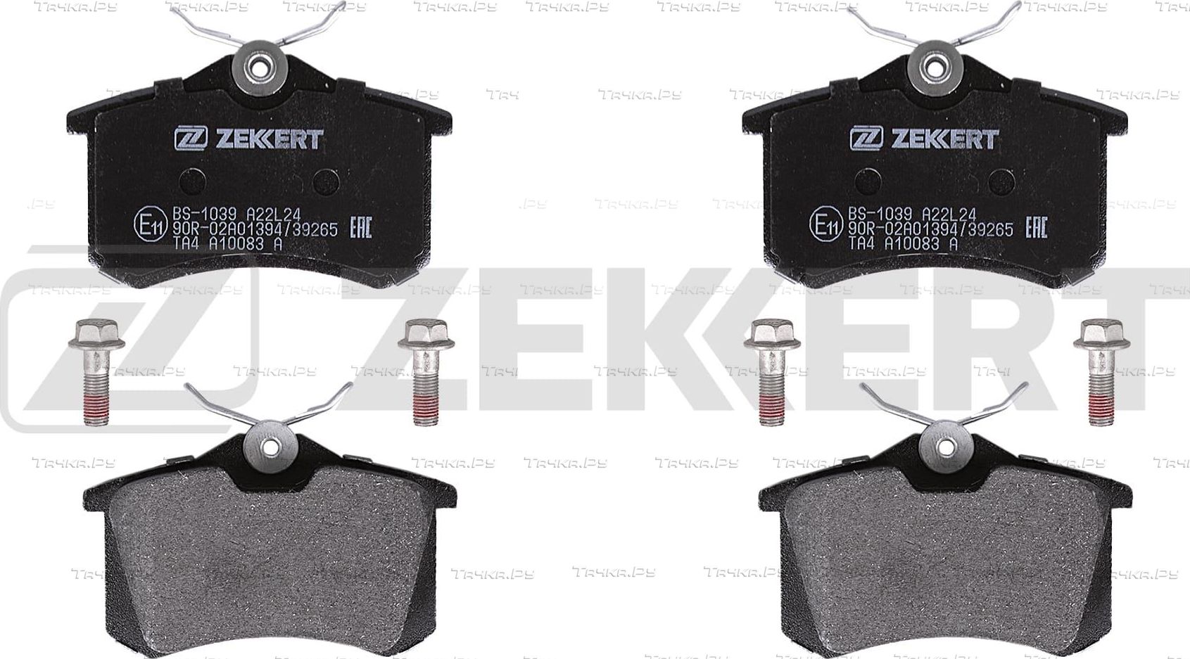 Тормозные колодки Zekkert задние для SEAT Exeo 2008-2013. Артикул BS-1039